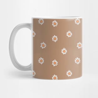 Boho Floral Pattern Delicate Daisy Wild Flowers Daisies Tan Mug